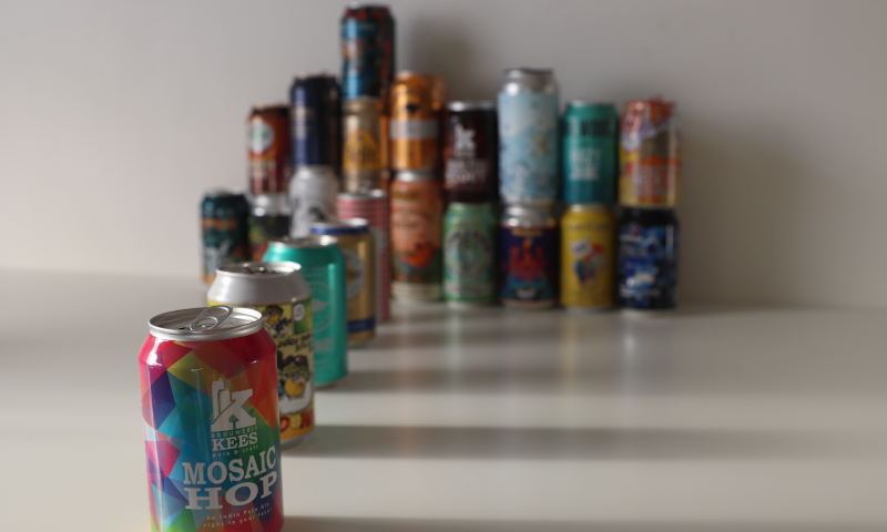 Verschillende bierblikjes